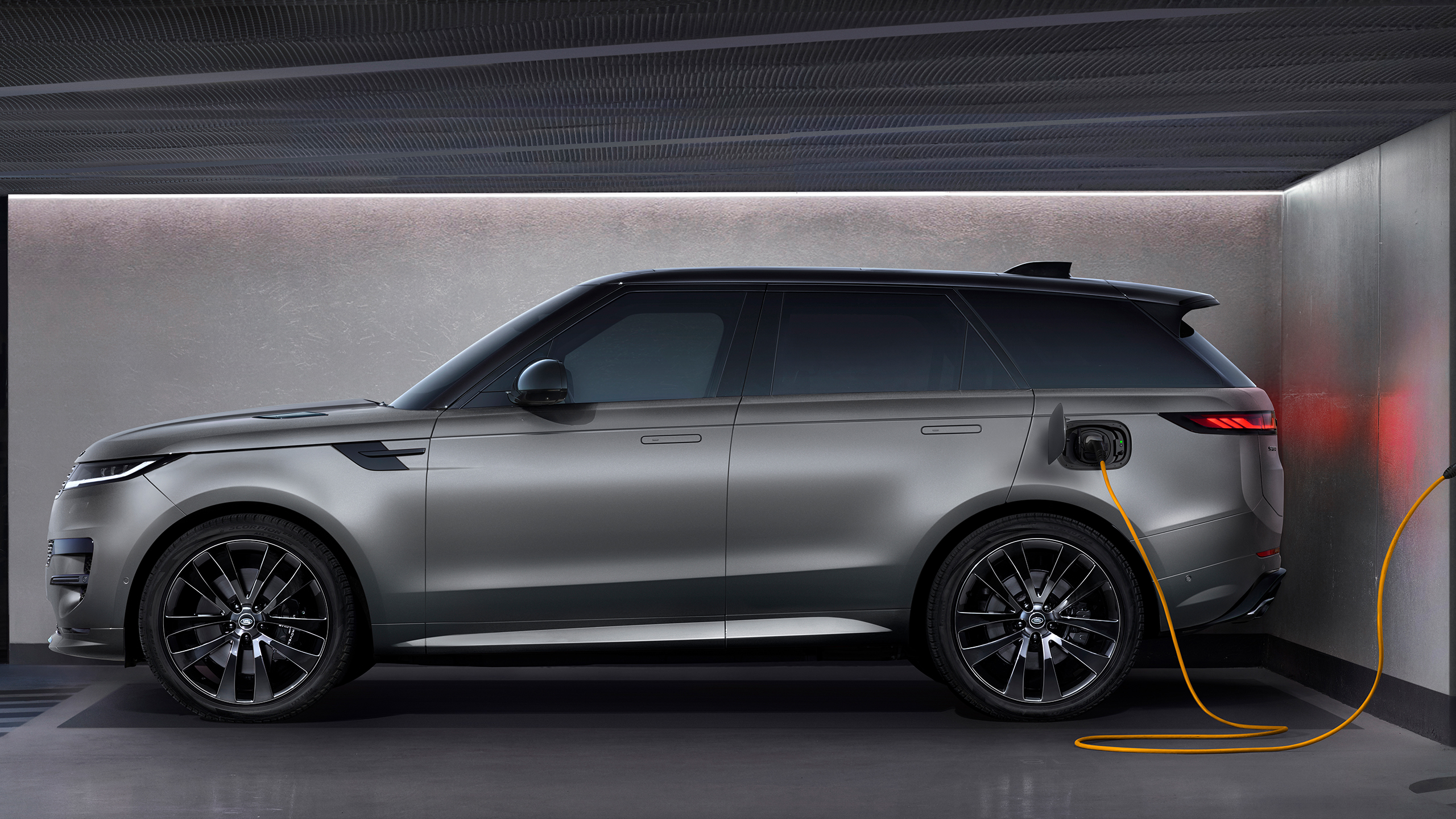 Range Rover sports charging at the phev station point